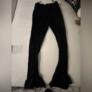 Commense Black Flared Leggings